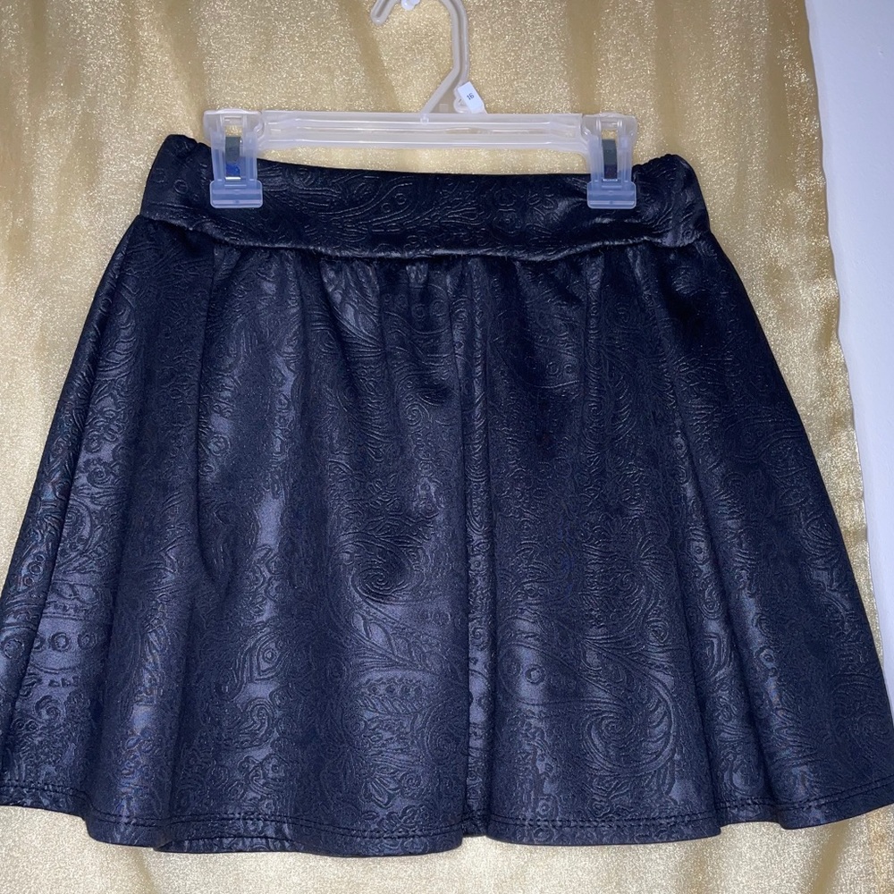 Leather skater skirt